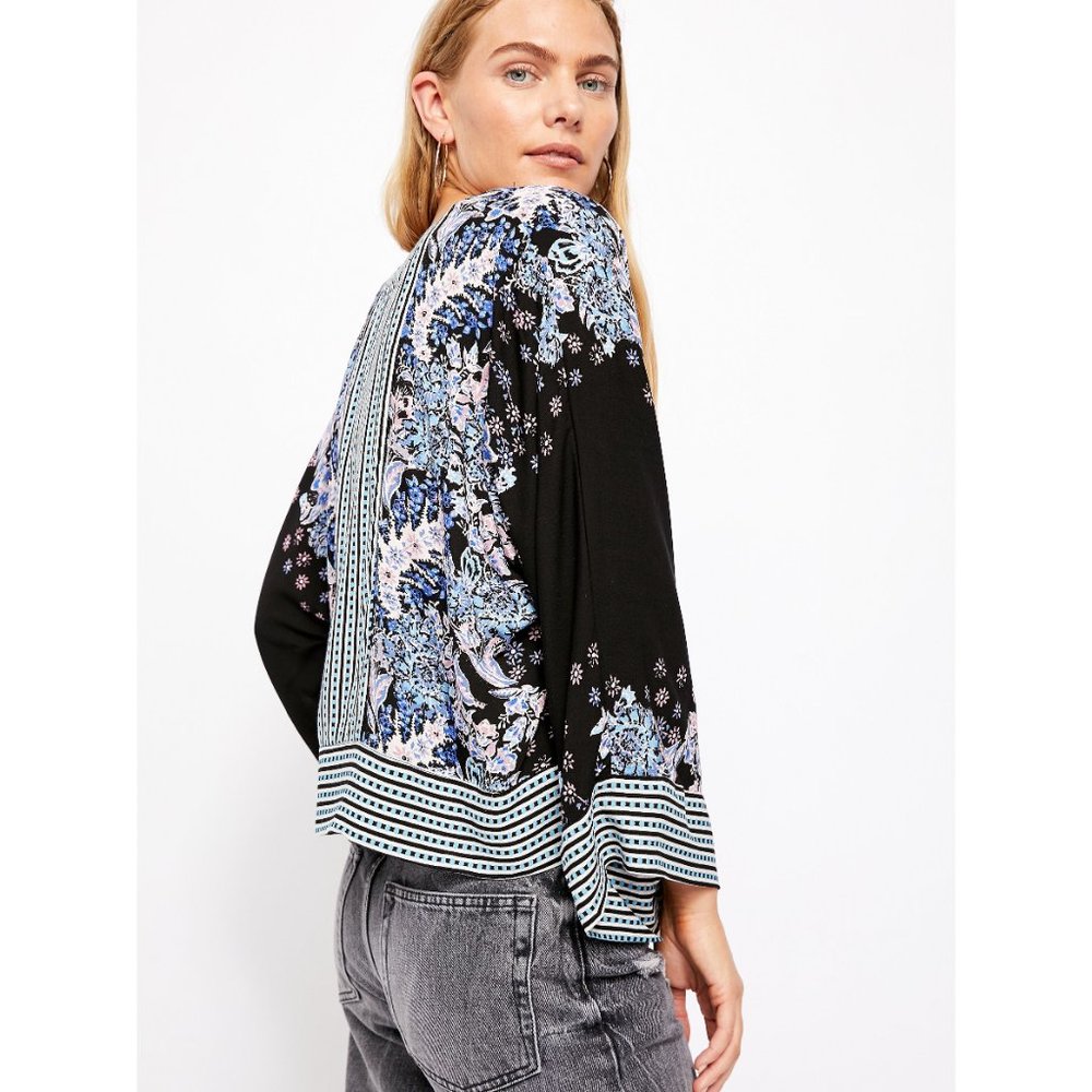NWT Free People Mix N' Match Blouse / Black Combo - Picture 3 of 5